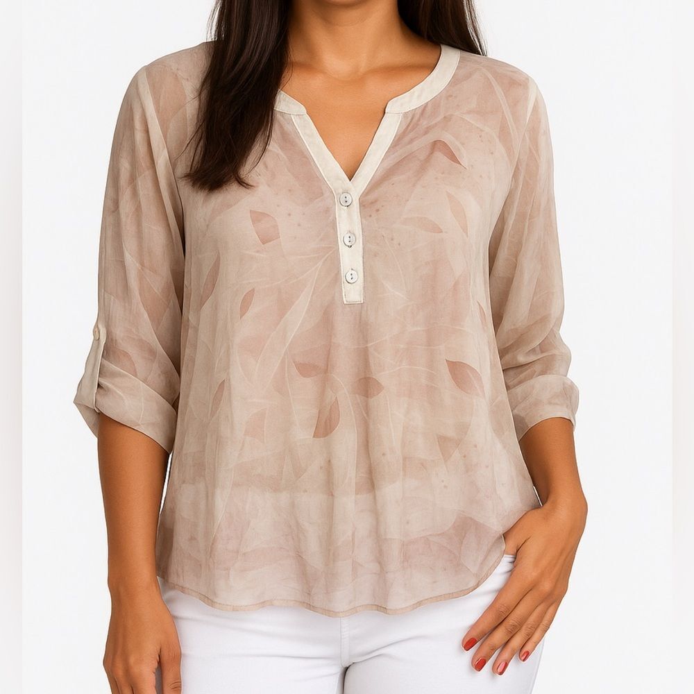 Martina Innocenti Women's White Italian Made Flowing Tunic Top